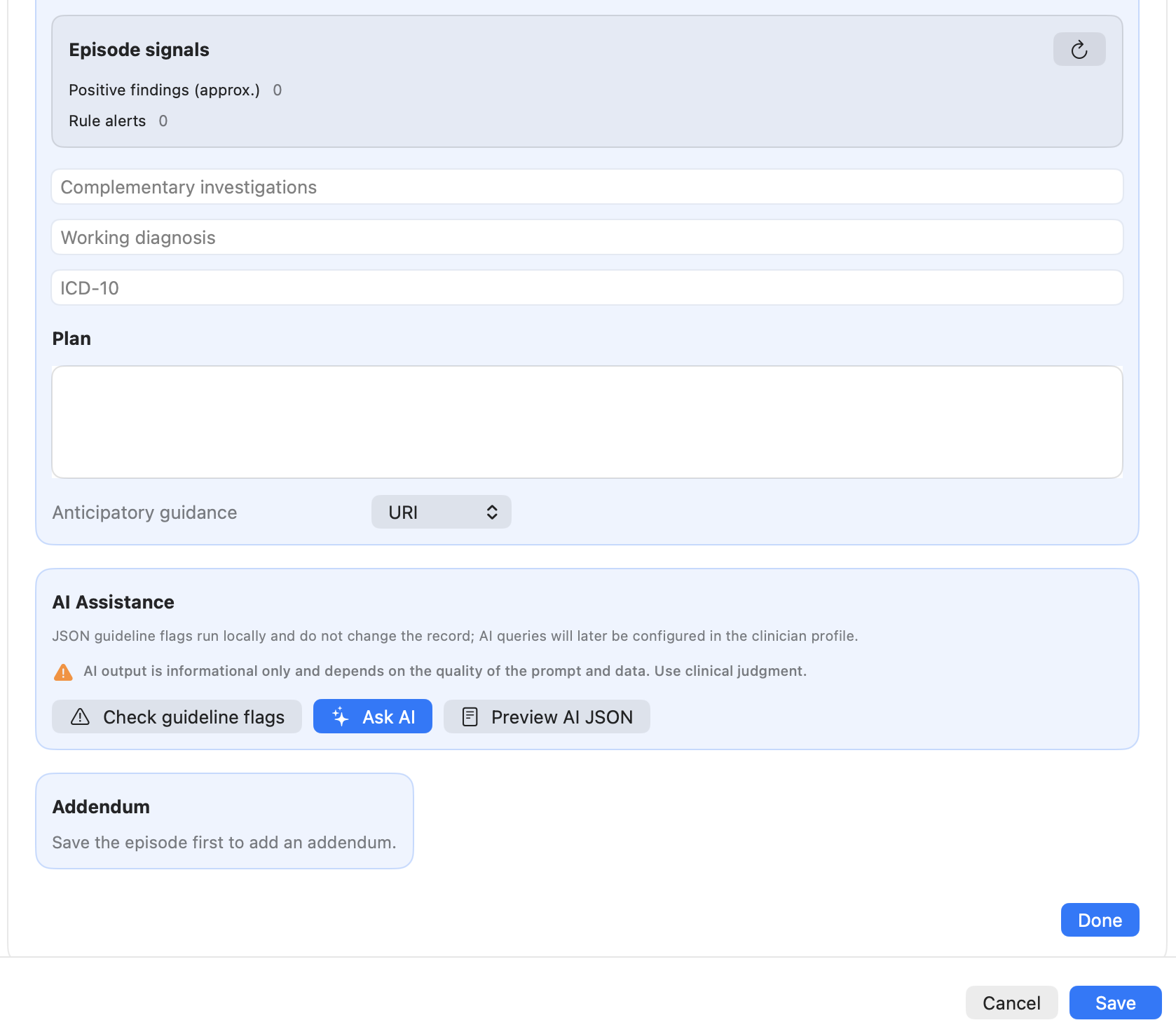 CareFlow Kids — AI assistant panel